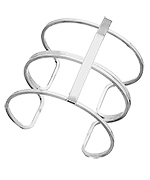 Yochi Silver Frame Cuff Bracelet