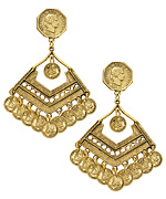 Yochi Coin Chandelier Earrings