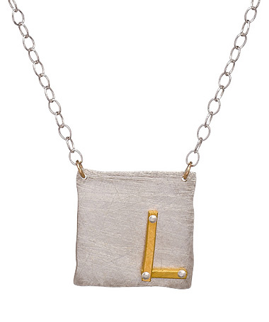 Zina Kao Exclusives Large Square Initial Pendant