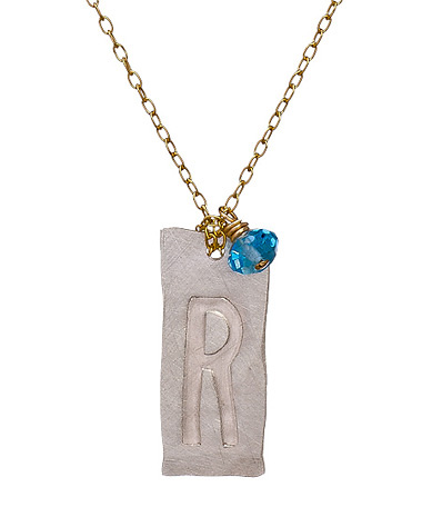 Zina Kao Exclusives Rectangle Initial Pendant