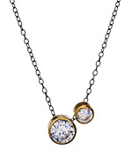 Zina Kao Exclusives Round Double Pendant Necklace