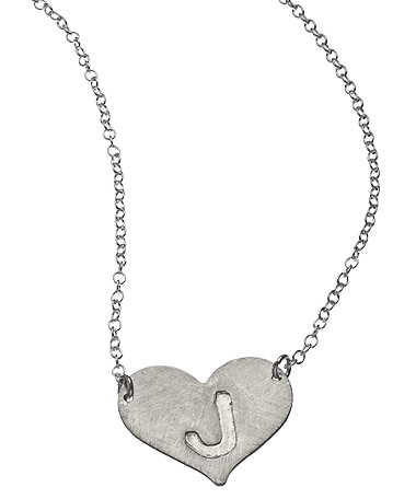 Zina Kao Embossed Flat Heart Necklace