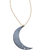 Zina Kao CZ Crescent Moon Necklace