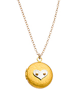 Zina Kao Heart Locket Pendant Necklace