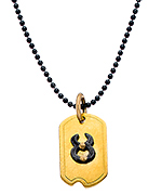 Zina Kao Small Dog Tag Horoscope Necklace