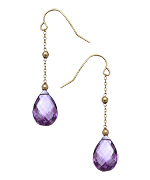 Zoe B Amethyst Pear Drop Earrings
