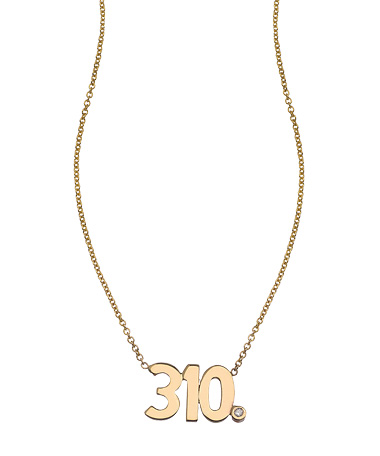 Zoe Chicco 1 Point Diamond Area Code Necklace
