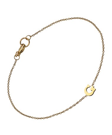 Zoe Chicco 14k Gold Initial Bracelet
