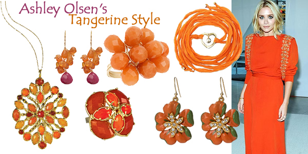 Ashley Olsen’s Tangerine Vintage Inspired Look