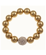Bee Charming Trendy Gold Ball Bracelet
