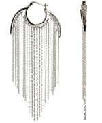 Agrigento Cable Fringe Hoop Earrings