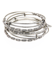Alex and Ani Silver Tigris Beaded Expandable Wire Bangles