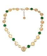 Andara Gemstone Coin Disc Necklace