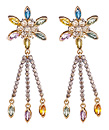 Abhaas Multi-Color Floral Dangle Earrings