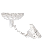 Ana Cavalheiro Arabesque Armor Double-Band Ring