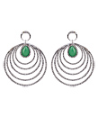 Andara Green Aventurine Multi Hoop Earrings 