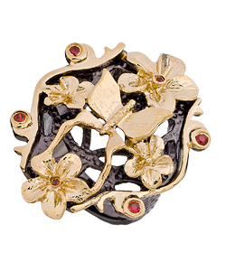 Andara Two Tone Butterfly Garden Ring