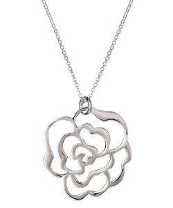 Argento Vivo Silver Flower Cutout Necklace