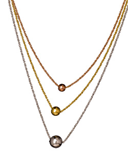 Argento Vivo Sparkle Tri-color Necklace