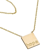 Ariel Gordon Hope Square Tag Necklace