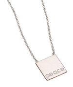 Ariel Gordon Peace Square Tag Necklace