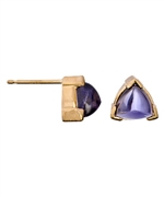 Ariel Gordon Triangular Iolite Sugar Loaf Studs