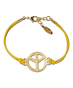 Ettika Medium Peace with Hoops Leather Bracelet