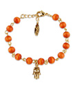 Ettika Orange Beads Hamsa Bracelet