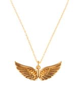 Blu Bijoux Double Wing Necklace in Gold