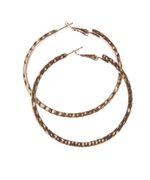 Blu Bijoux Hammered Hoop Earrings in Gunmetal