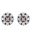 Ben Amun Blue Swarovski Crystal Disc Earrings
