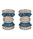 Ben-Amun Blue Swarovski Maya Earrings