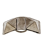Bita Pourtavoosi Gunmetal Double Pyramid Ring