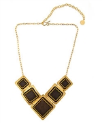 Bita Pourtavoosi Metal Patchwork Bib Necklace