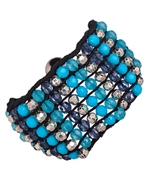 Blu Bijoux Turquoise Beaded Stretch Bracelet
