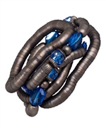 Blu Bijoux Blue Slinky Stretch Bracelets