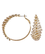 Blu Bijoux Gold Bejeweled Visage Earrings