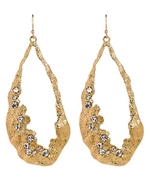 Blu Bijoux Gold Tear Drop Hoop Earrings