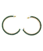 Blu Bijoux Gold and Bead Hoop Earrings