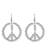 Blu Bijoux Beaded Peace Symbol Earrings