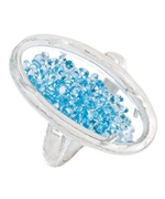 Catherine Weitzman Oval Glass Branch Shaker Ring