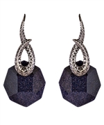 Cordova Blue Gold Stone Earrings