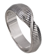 Cordova Sterling Silver Twisted Groove Ring