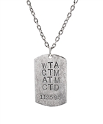 Diana Warner NYC Custom Stamped Dog Tag Necklace in Silver