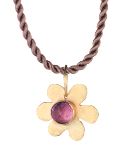 Lauren Sigman Amethyst Daisy Pendant Necklace