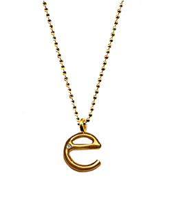 Ariel Gordon E Initial Pendant Necklace