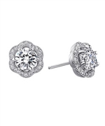 Lafonn Imperial Floral Stud Earrings