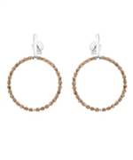Nehita Champagne Diamond Drop-Hoop Earrings