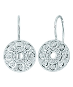 KC Designs Flower Disc Diamond Earrings