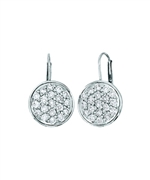 KC Designs Gold Pave Disc Earrings